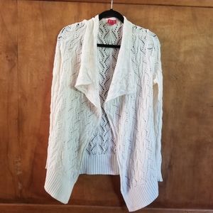 ELLE knit white open Cardigan size:Small